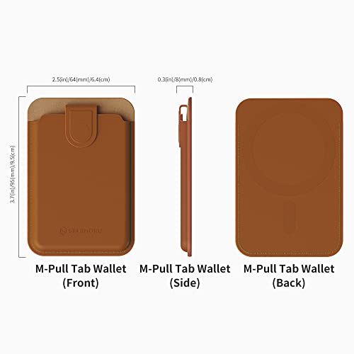 Sinjimoru プル & スライド magsafe対応 カードケース M-Pull Tab Wallet ブラウンサムネイル6