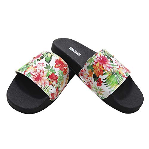 Chinelo Slide Feminino La Faire Estampado (39/40, Sola Preta)