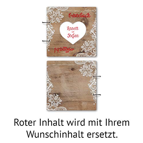 Gästebuch mit Holzcover für Hochzeiten