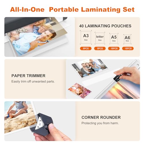 Image of Bonsaii 13 Inch 4-in-1 Thermal Laminator Machine with Never Jam Technology, L318-A 4-in-1, Black