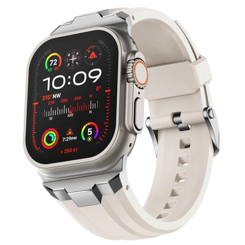 Bracelet de sport pour Apple Watch Ultra 2 et iWatch 45mm en silicone large