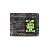 Dime Bags Bi-Fold Hempster Wallet - Classic, Slim Bifold Design w/RFID Protection (Black)
