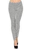Womens Velour Full Length Leggings (Chevron, One Size)