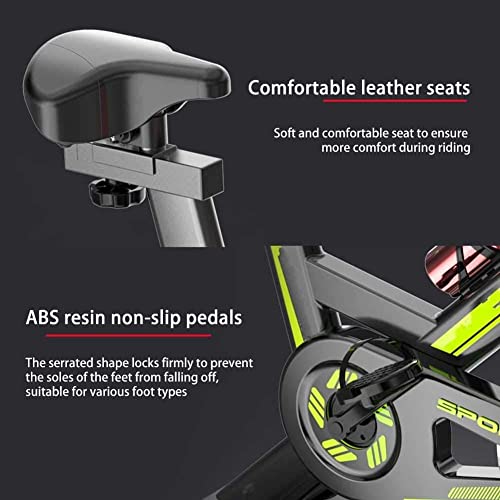 Image of Exercise Bike Stationary Indoor Cycling Bike Exercise Equipment for Home Workouts Cardio Training with Comfortable Seat Silent Belt Drive Adjustable Magnetic