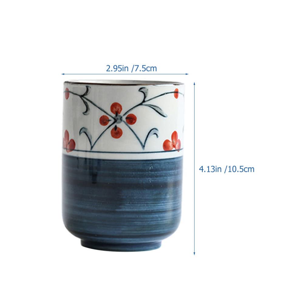 UPKOCH 2 Tasses À Thé Japonaises En CéRamique 3.15In Motif Peint RéSistantes À La Chaleur Pour Thé Et Infusions Service De Table ÉLéGant Et Pratique