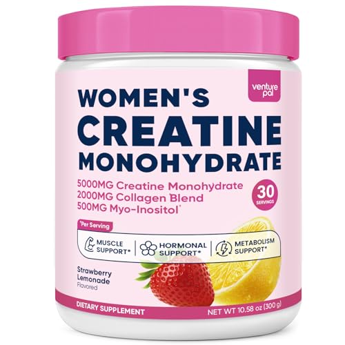 Venture Pal Creatine Blend Powder for Women, Creatine Monohydrate with Collagen, Myo & D-Chiro Inositol & Electrolytes f - Detailed View