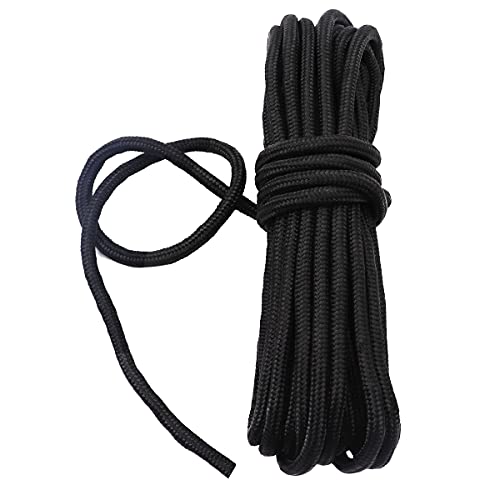 Cordón de nailon satinado negro de 6 mm y alta resistencia para macramé 2