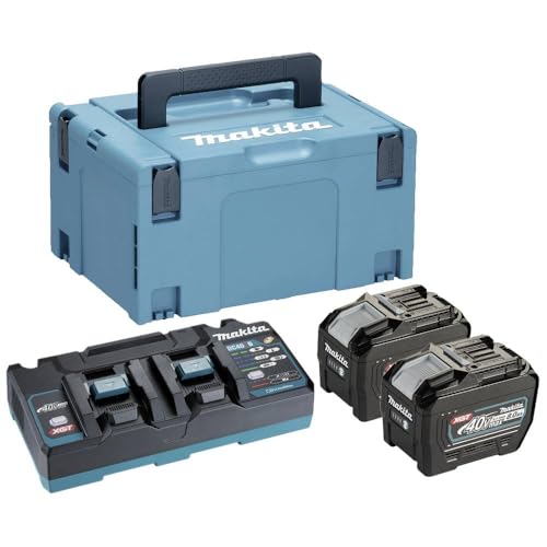 Makita Makita 40V Li-ion MAX Set de 2 batteries 8.0Ah - Chargeur - Mbox - 191Y97-1