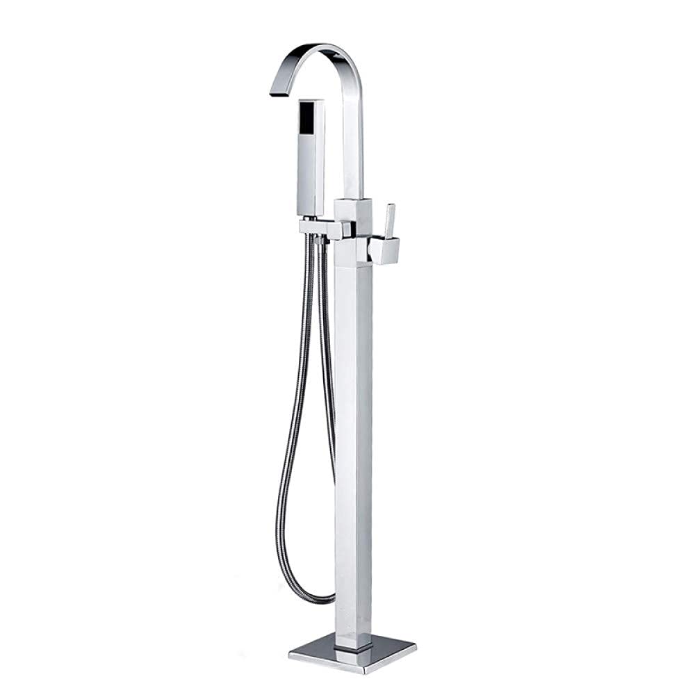 Robinet de baignoire au sol mitigeur pour baignoire à poser avec ensemble douche