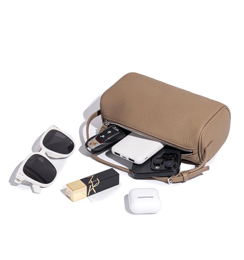 Molodo PU Leather Cylinder Bag for Women Versatile Handheld Crossbody Small Bag with Adjustable Strap Everyday Compact4