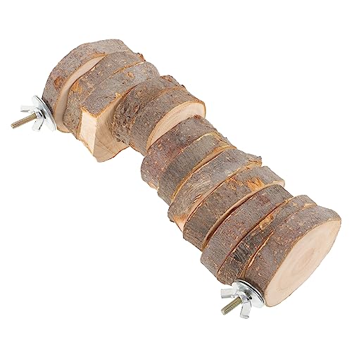 ibasenice Bird Ladder Climbing for Parrots and Hamsters Natural Play Stand Rungs Approximately Engaging Exercise Platform for Pets and Birds