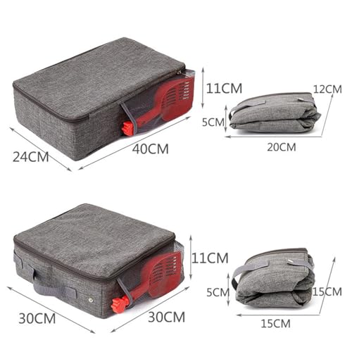 Caja de arena portátil plegable para gatos pequeña miniatura 6