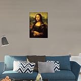 Giallobus - Obraz - Leonardo Da Vinci - Gioconda - Płótno na płótnie - 50x70 - Gotowe do powieszenia - Nowoczesne obrazy do domu