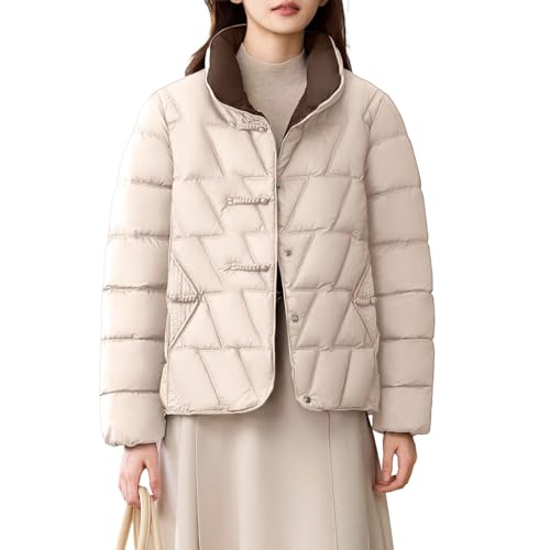 Manteau d'hiver femme épais veste contre le froid col montant