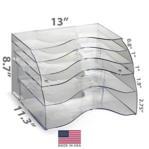 Officemate Zwei-Wege-Organizer, 5-stöckig, transparent (22924)