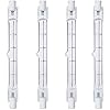 Comyan 4-Pack R7S 118mm T3 300W Halogen Bulb Dimmable 4500lm J-Type ...