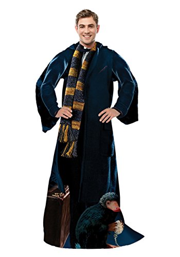NORTHWEST Warner Brothers Fantastic Beasts, Newt Adult Comfy Throw Blanket with Sleeves, 48