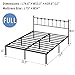 Kujielan Full Size Bed Frame with Modern Headboard, Metal Platform Bed Base with Strong Support, No Box Spring Needed, Easy Assembly, Noise Free，Black