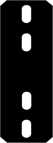 Miniatura 3 de Paquete de 4 placas de reparación planas ranuradas negras resistentes de 10 pulgadas para postes de 4 x 4, ancho de 3 pulgadas, soporte de fijación