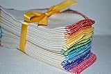 Product Image of the 2 Ply Organic Birdseye Washable Baby Wipes 8x8 Inches Set of 20 Rainbow...