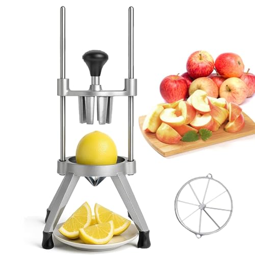 Cortador de frutas comercial, cortador de limón/lima resistente de 8 secciones con hoja de acero inoxidable para bares, restaurantes, fiestas y herramientas de cocina