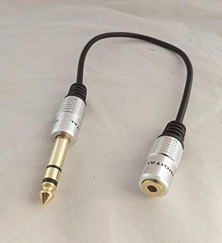 Cable audio Jack 6.35mm macho a 3.5mm hembra 30 cm miniatura 1