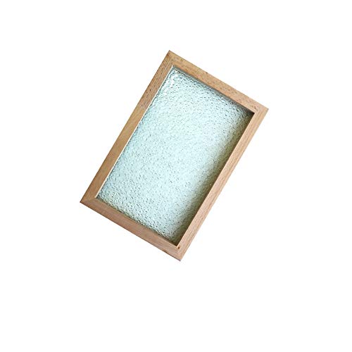 Bandeja de Servir Diseño único Bandeja de almacenamiento de ondulación de agua Bandeja gourmet Bandeja Sundries Bandeja Cafetería Bandeja de cristal en relieve Bandeja multifunción bandejas de servici