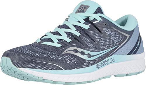 Saucony Women's Guide ISO 2 Running Shoe, Slate | Aqua - 7 M US