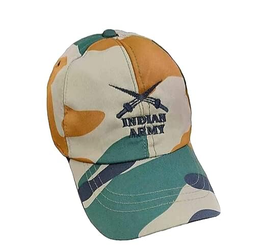 kumud Men's and Women's Indian Army Military Caps with Adjustable...