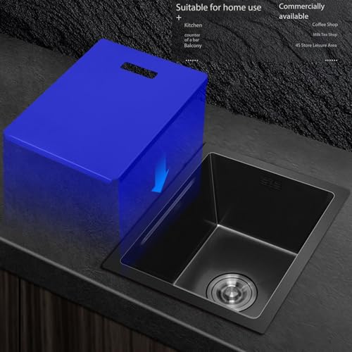 Évier de cuisine encastrable compact en acier inoxydable robuste avec couvercle de protection