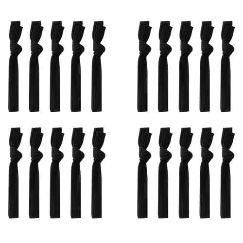 20 Piezas Coletero para Hombre, Gomas de Pelo Negras, Gomas Antirotura de Pelo Hombre, Elástico Cabello Anudada Hombre para Todo Tipo de Cabellos y Trenzas