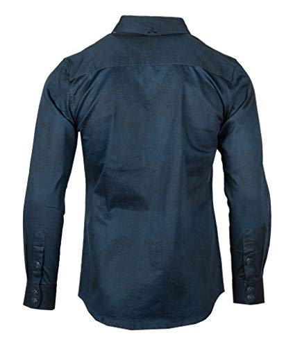 Rock Roll n Soul Men's Fashion 'Animal' Stretch Printed Long Sleeve Button-Up Shirt3