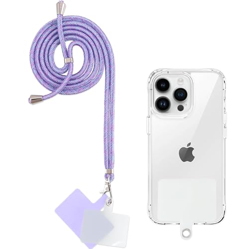 Yoedge Cordon Telephone Portable, Tour de Cou Telephone Universelle avec 2 Patchs, Réglable Collier Lanière Téléphone en Bandoulière en Nylon Adaptée à...