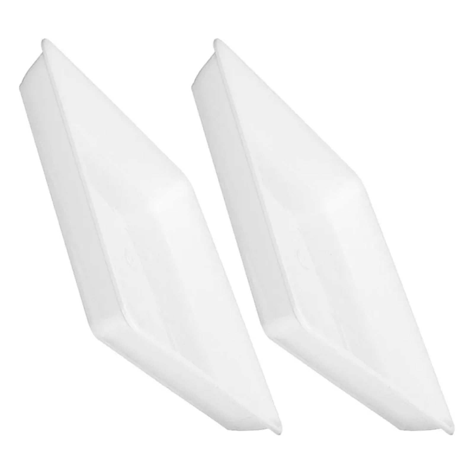 GIUPLOKID Plastic Drip Trays, Plant Saucers 2 Pcs 9.82 inches Square White Plastic For Bonsai Succulents Gardening