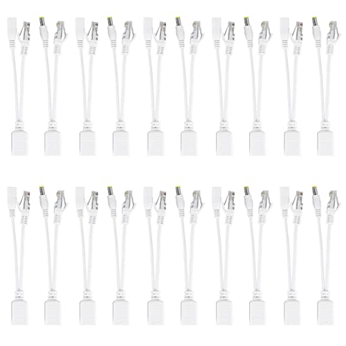 Adaptador inyector divisor POE RJ45 para cable Power over Ethernet, 10 pares, 12 V CC, para cámaras IP, núcleo de cobre puro, plug-and-play, protegido, factor de forma compacto miniatura 4