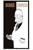  Póster Homer Simpson – Scarface – Tamaño 61 x 91,5 cm – Maxipóster