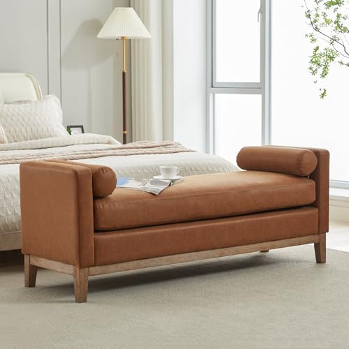 Sinzho & Wiyfun 66.3" King Size End of Bed Bench Upholstered Long...