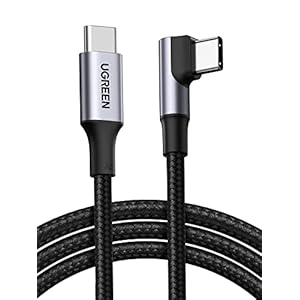UGREEN USB C naar USB C Kabel PD 100W 20V/ 5A 90 Graden USB Type C Data Kabel voor Galaxy S21 S20 MacBook Air 2020/2019 iPad Pro 2020/2019 Redmi Note 9 Pro Note 9 Huawei P40 Pro P30 Honor 20 enz.(2M)