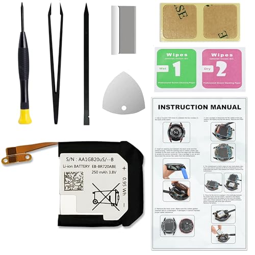 MAXSHARKS Replacement Battery for Galaxy Gear S2 & Gear S2 Classic, EB-BR720ABE Battery Compatible with Samsung Gear S2 & Gear S2 Classic SM-R720 SM-R732, with Repair Tools & Instruction