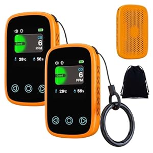 Dpptgh Tragbarer 3-in-1 CO-Melder (2 Stück)