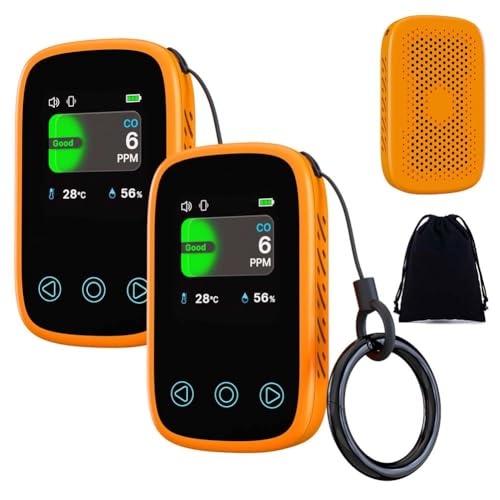 Dpptgh Tragbarer 3-in-1 CO-Melder (2 Stück)