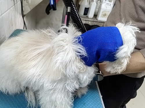 Image of Anti-Anxiety Dog Ear Cover Neck Gaiter Calming Noise Reduction Head Covers for Dogs Blue M