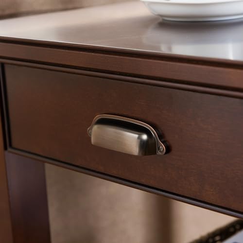 Image of Leick Home Laurent End Table, 16 inch, Chocolate Cherry