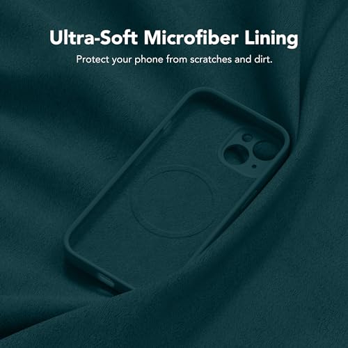 Image of Magnetic for iPhone 13 Case, Compatible with MagSafe, [Full Camera Protection][Screen Protector] Silicone Shockproof Protective Phone Case for iPhone 13 6.1 inch, Deep Blue