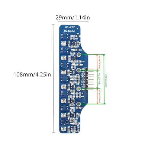 Módulo de seguimiento de línea de 7 vías con sensor de escala de grises para robótica 6