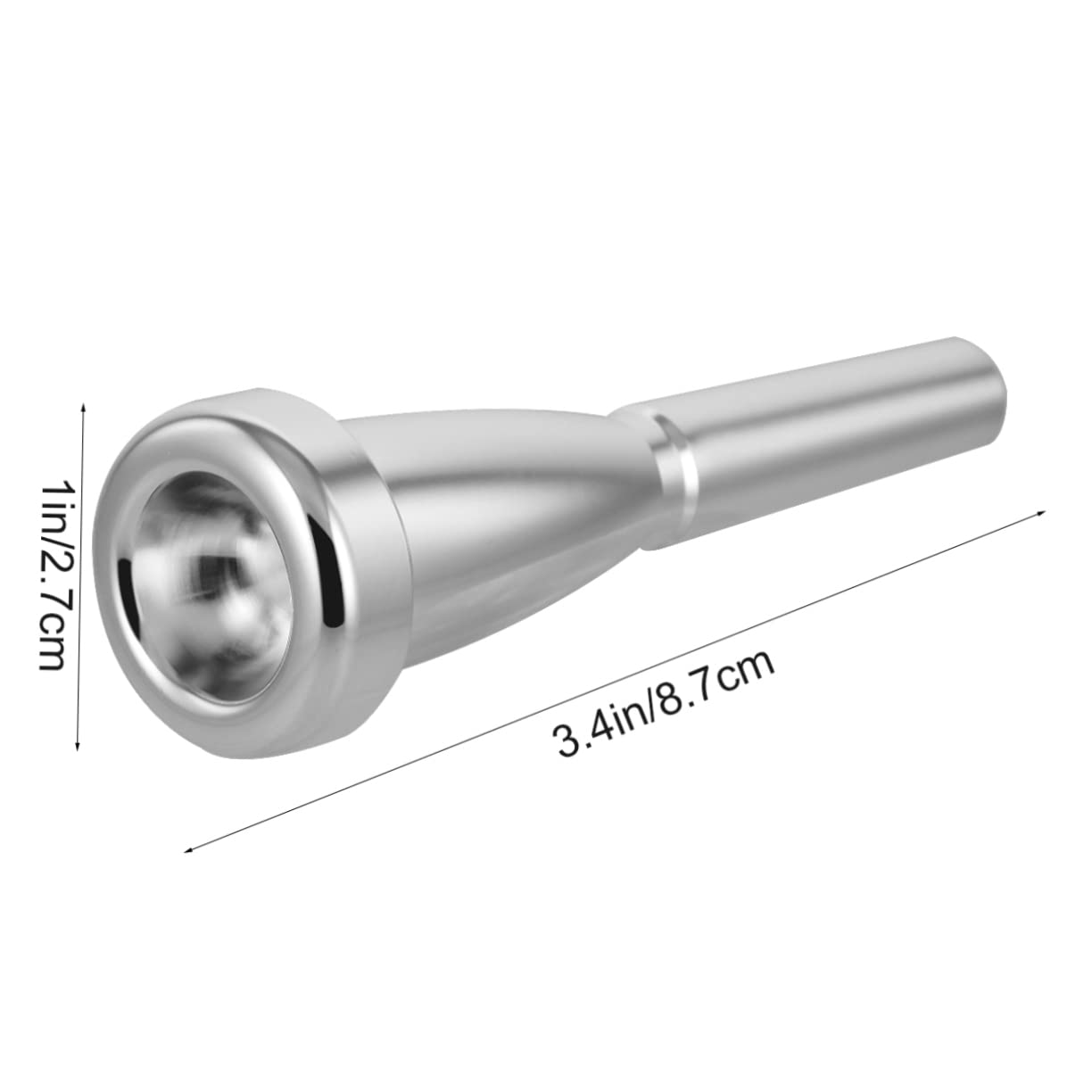 FUNOMOCYA Trumpet Mouthpiece for French Horn Metal Plated V-shaped Cup Enhanced Flexibility