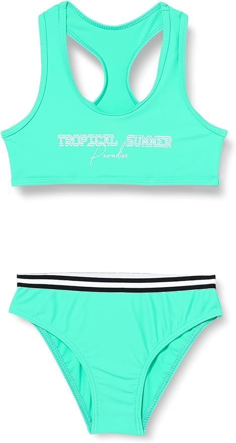HAUTE PRESSION Maillot de Bain Deux pièces Fille uni avec écriture X9051 C04 T10A