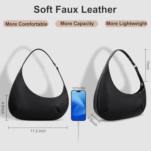 Small Shoulder Bag for Women - Lightweight Vegan Leather Evening Purse, Trendy Dressy Women's Going Out Handbags4