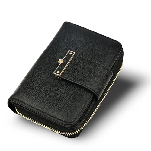 Lista de Monederos para Mujer - solo los mejores. 48 Cartera para Mujer Pequeña, Billetera de Piel Sintética con Cremallera,Monedero Compacto con Múltiples Ranuras, Tarjetero con Ventana para Identificación, Regalos para Mujer...
