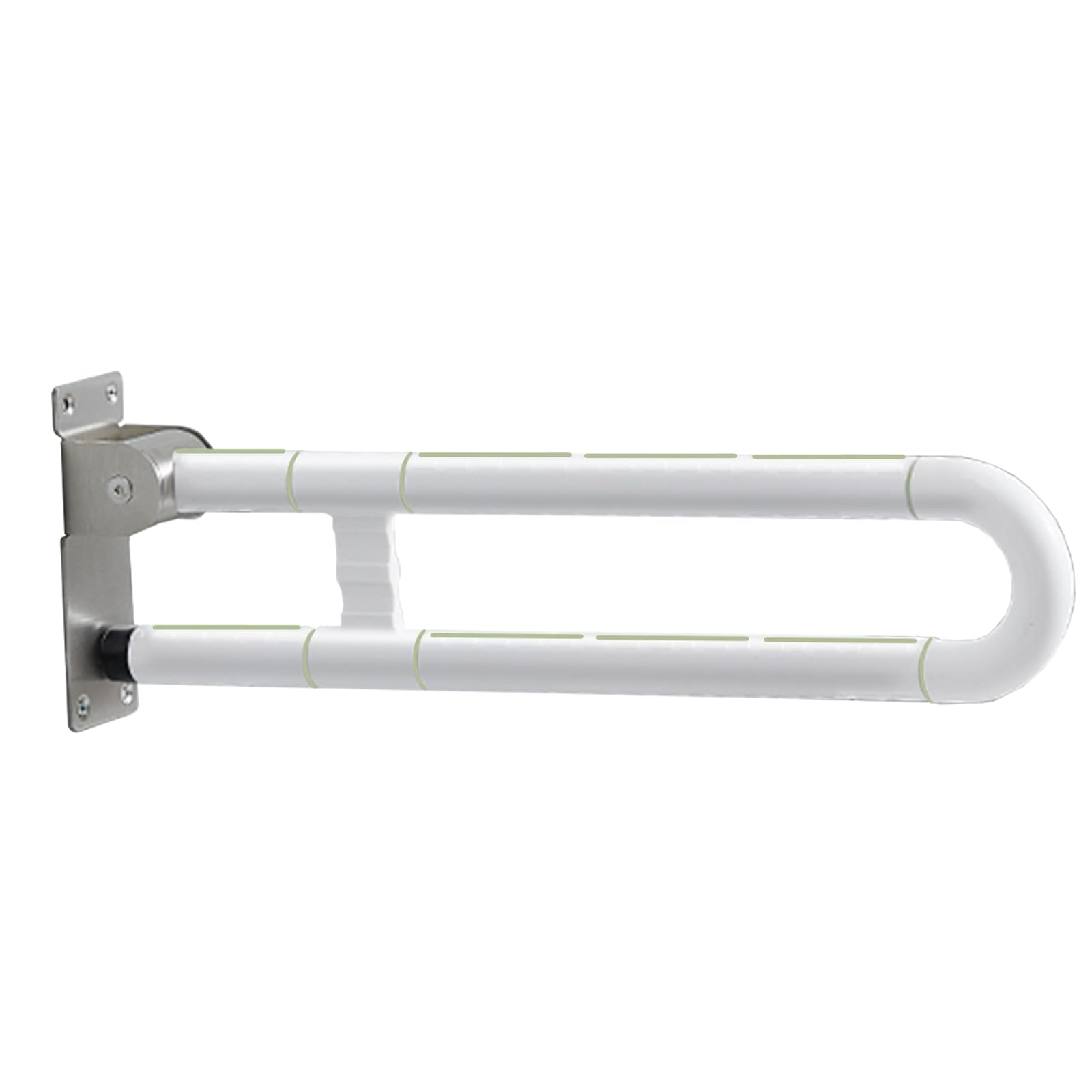 Tirador de soporte de pared para inodoro, 60 cm, para personas mayores, discapacitados, asa de soporte de pared plegable, ayuda para levantarse, asas antideslizantes para personas mayores (blanco）